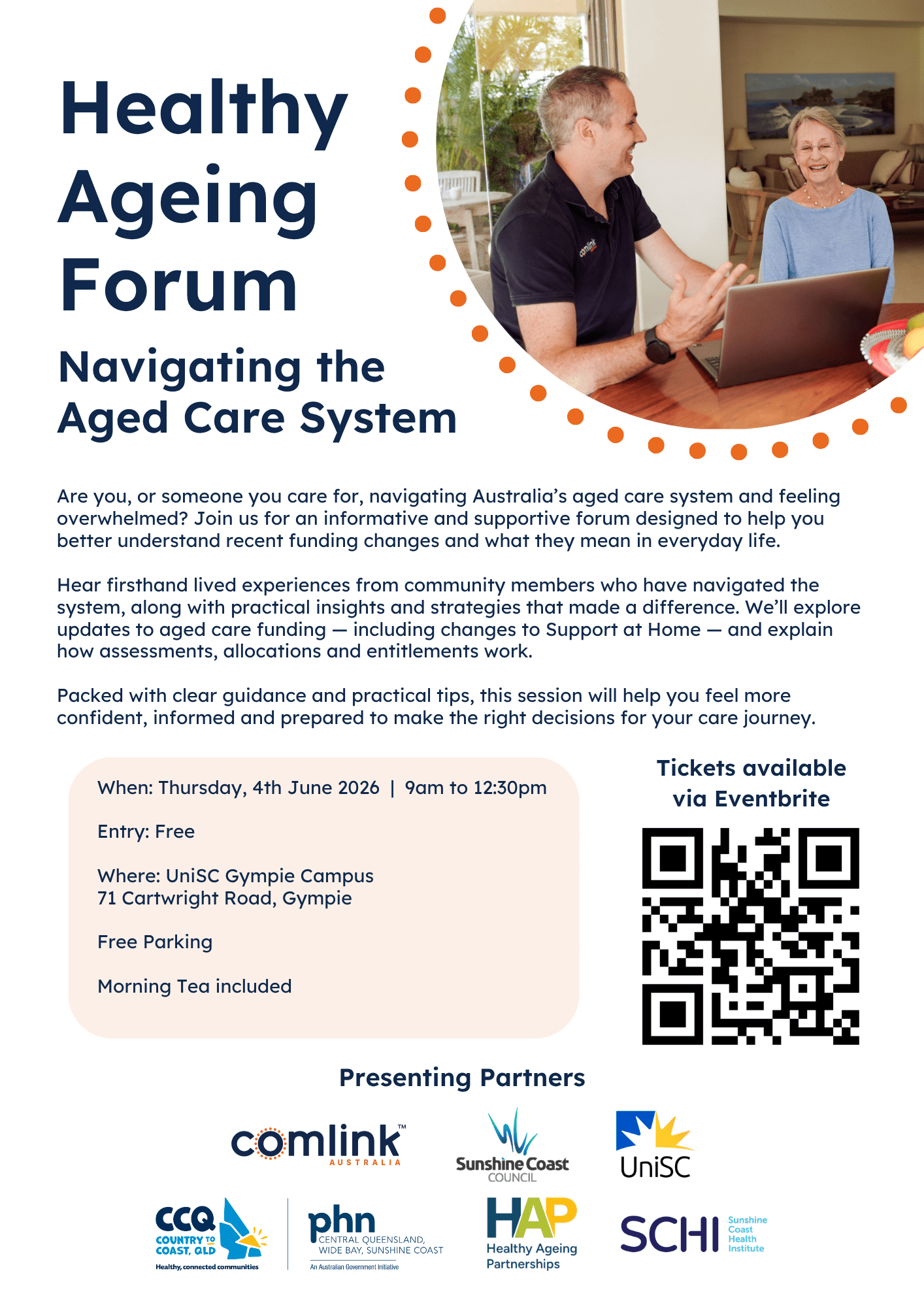 Healthy Ageing Forum – Navigating the Aged Care System Event Flyer