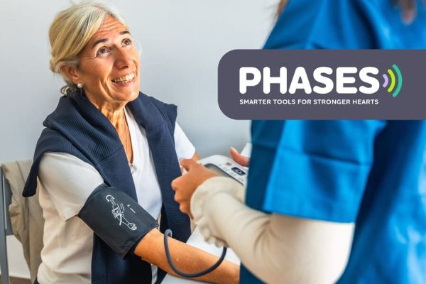 Female patient measuring blood pressure in medical appointment